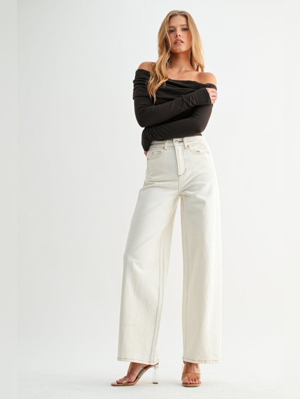 Jemina Denim Ecru Balloon Pants